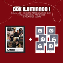 Carregar imagem no visualizador da galeria, Box Iluminado | Quadro + 6 polaroids