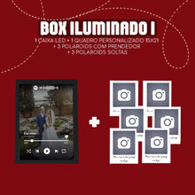 Carregar imagem no visualizador da galeria, Box Iluminado | Quadro + 6 polaroids
