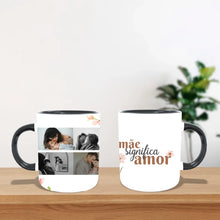 Carregar imagem no visualizador da galeria, Caneca Personalizada 4 fotos | Mãe significa amor
