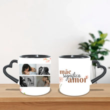 Carregar imagem no visualizador da galeria, Caneca Personalizada 4 fotos | Mãe significa amor