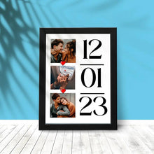 Carregar imagem no visualizador da galeria, Quadro 3 fotos com Data