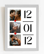 Carregar imagem no visualizador da galeria, Quadro 3 fotos com Data