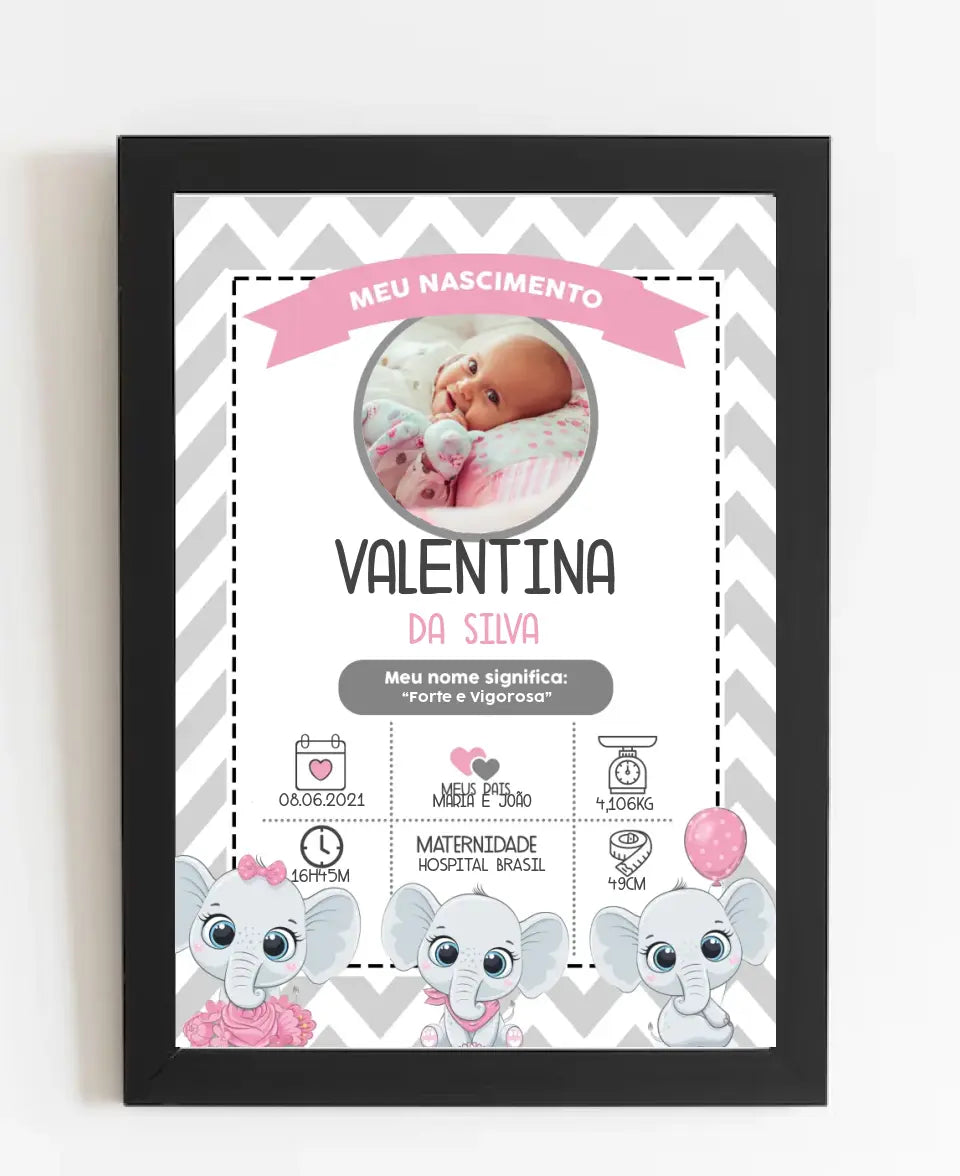 Quadro Bebê - Elefante