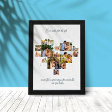 Carregar imagem no visualizador da galeria, Quadro Casal Coração - 15 fotos
