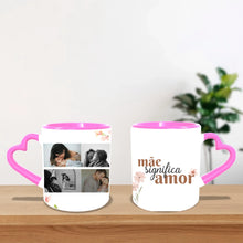 Carregar imagem no visualizador da galeria, Caneca Personalizada 4 fotos | Mãe significa amor

