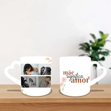 Carregar imagem no visualizador da galeria, Caneca Personalizada 4 fotos | Mãe significa amor
