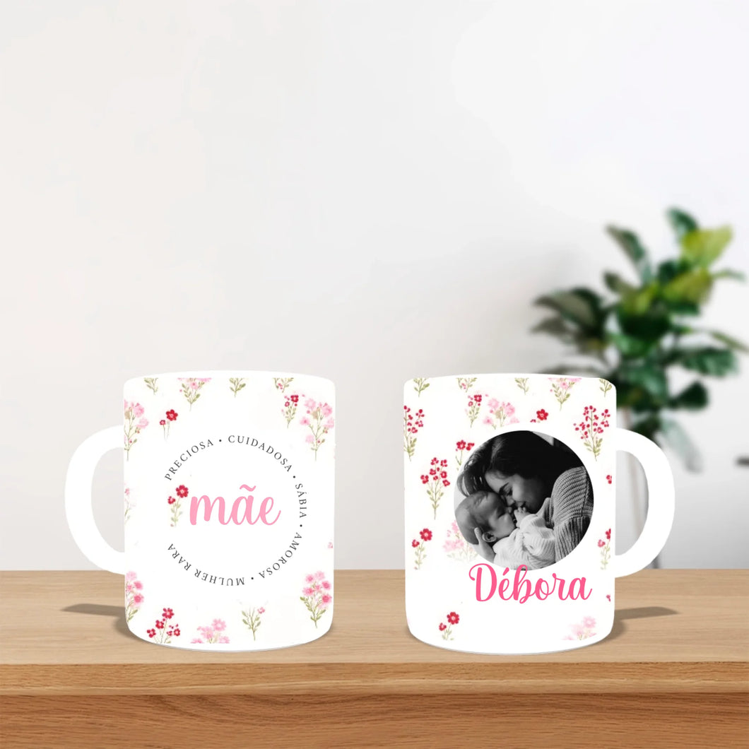 Caneca Personalizada 1 foto | Mãe preciosa...