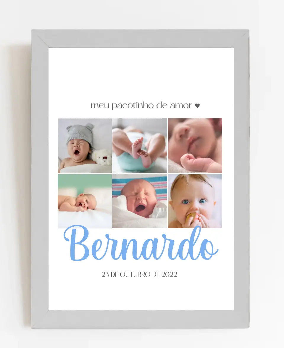 Quadro Bebê - 6 Fotos