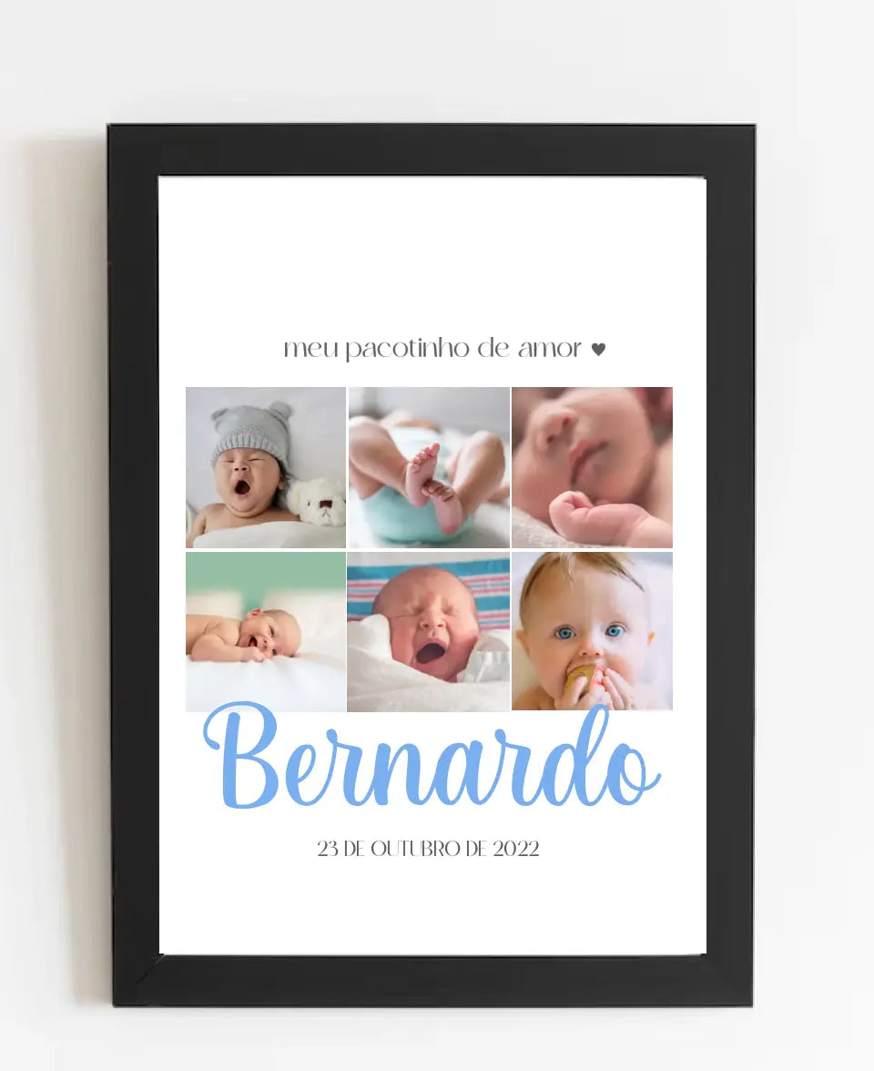 Quadro Bebê - 6 Fotos