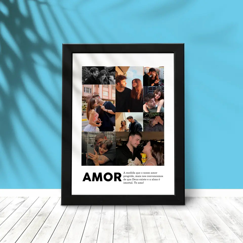 Quadro Casal - AMOR 9 Fotos